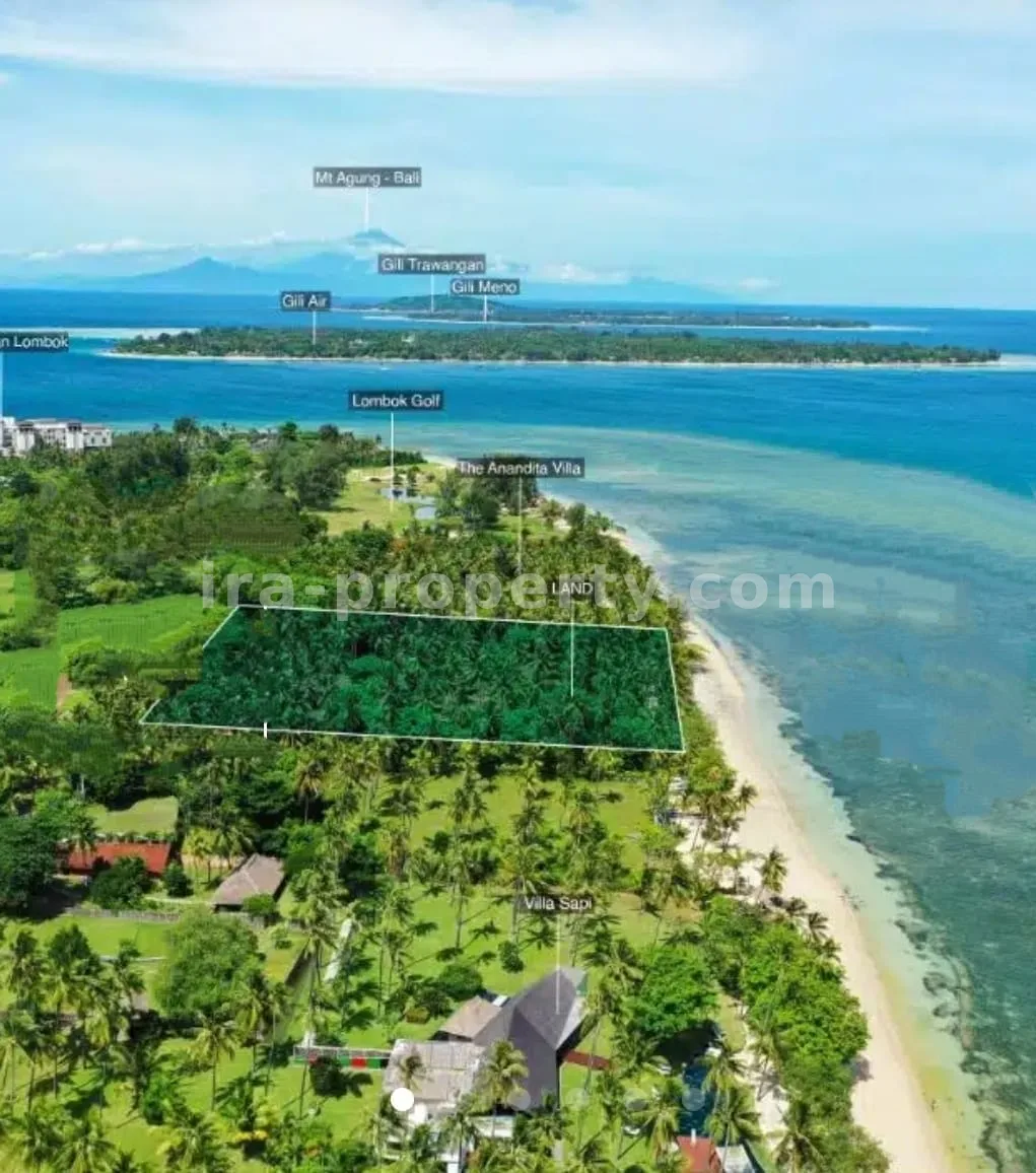 Land · Tanjung · photo 4 of 6 Beachfront Land for Sale in Sire, North Lombok - 343 - 4