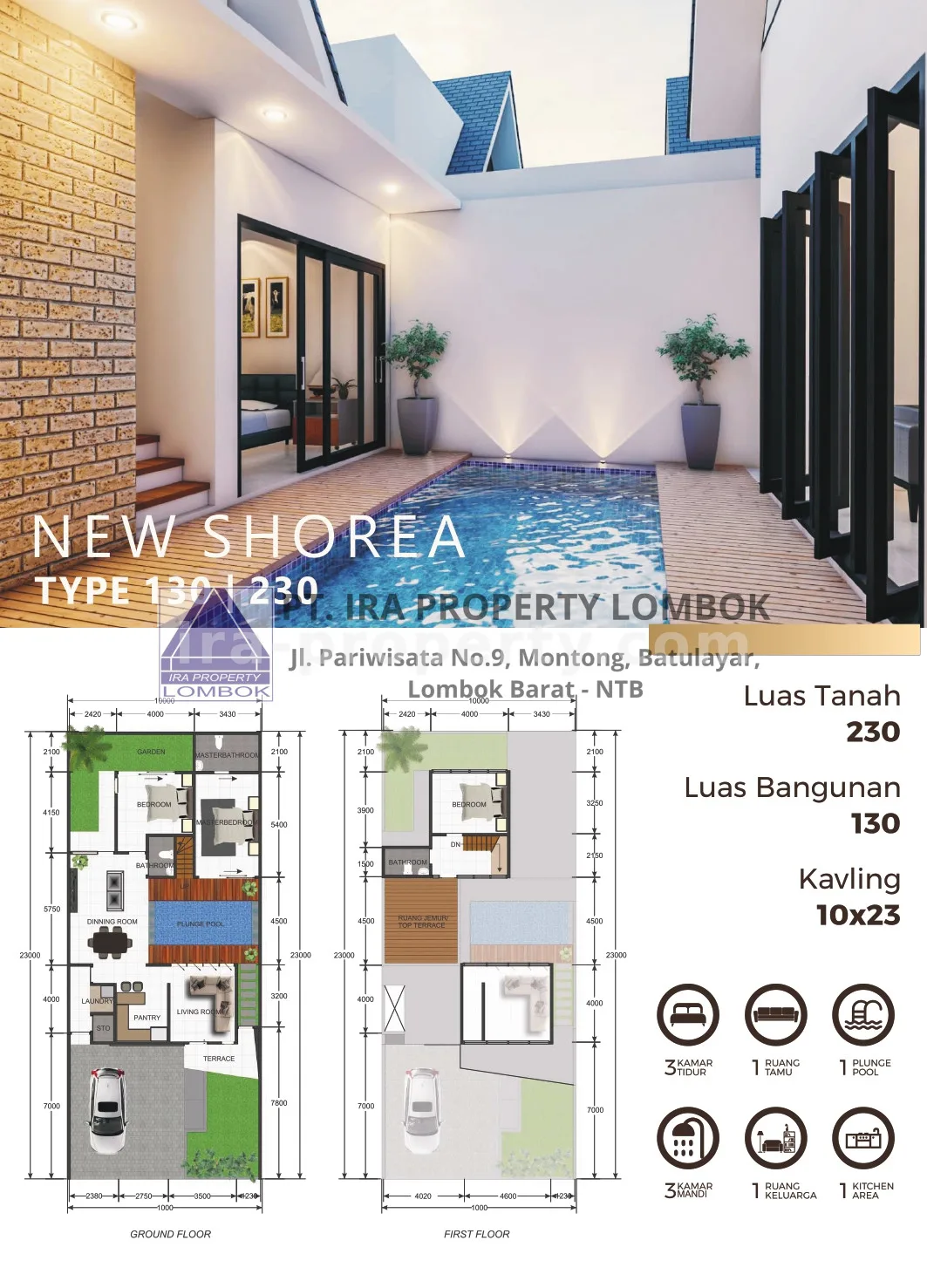 Rumah · Kota Mataram · foto 4 dari 10 Mutiara Boutique Residence – Hunian Tropis Modern di Mataram - 652 - 4