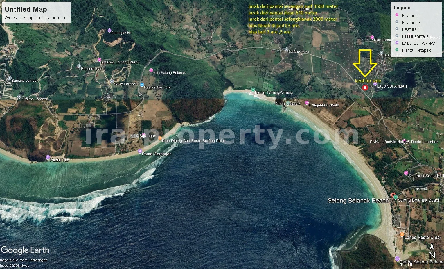 Land · Kuta Mandalika · photo 4 of 4 Land Plot for Sale in Selong Belanak, Central Lombok - 495-2 - 4
