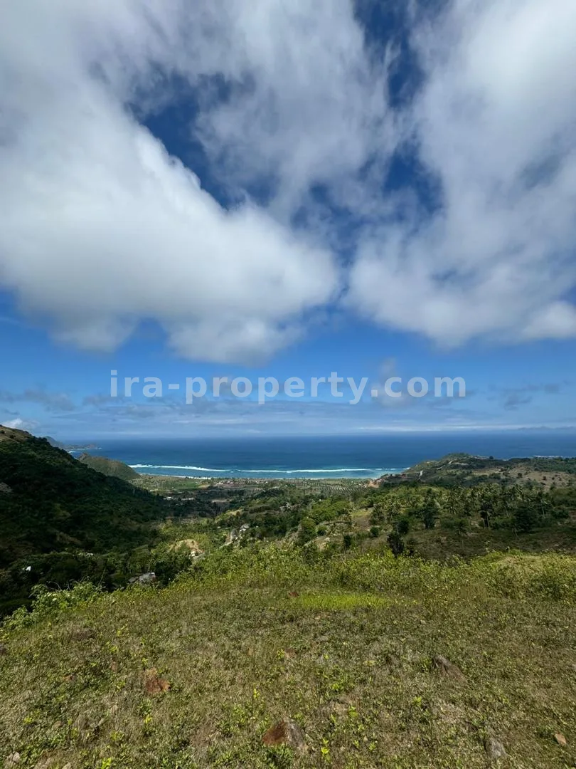 Tanah Unggulan 37-Are Bukit – Pemandangan Dua Samudra & Lembah di Torok Aiq Beleq, Lombok Selatan - 557-2 - 6